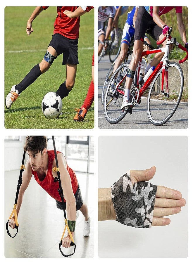 GooGou Self Adherent Bandages Camouflage Cohesive Tape Camo Elastic Sports Tape for Sports Hunting Gear and Finger Wrist Ankle 8PCS 2 in X 14.7 ft (Camouflage) - Image 5